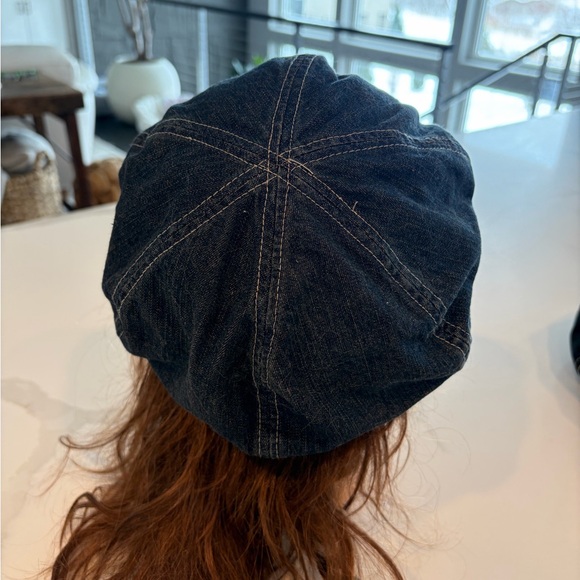 Denim Newsboy Cap - Picture 3 of 6